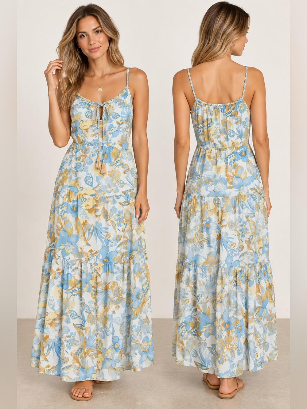 Faherty Sun Chaser Maxi Dress in Paradise Blossom Floral Print $328